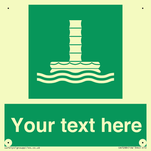 Custom sign safe condition Evacuation chute 